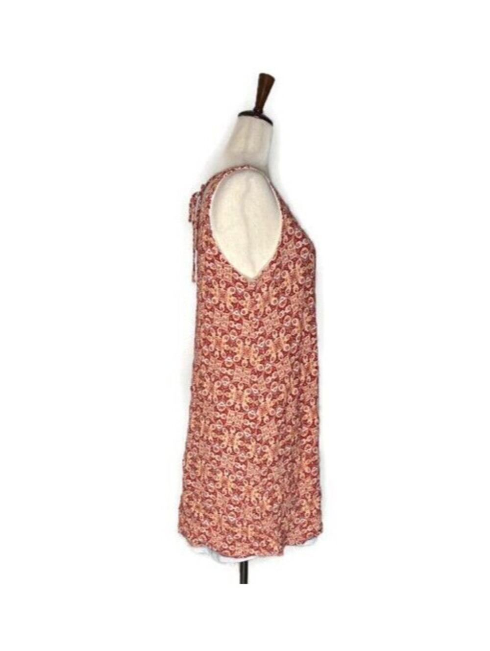 Bobeau Womens Casual Gauzy Orange Tank Sheath Dress Boho Lined Size Small - Picture 4 of 7